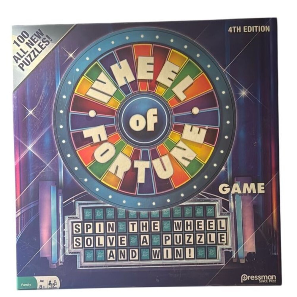 WHEEL of FORTUNE 4th Edition - Board Game - 100% Complete - 2016 Version